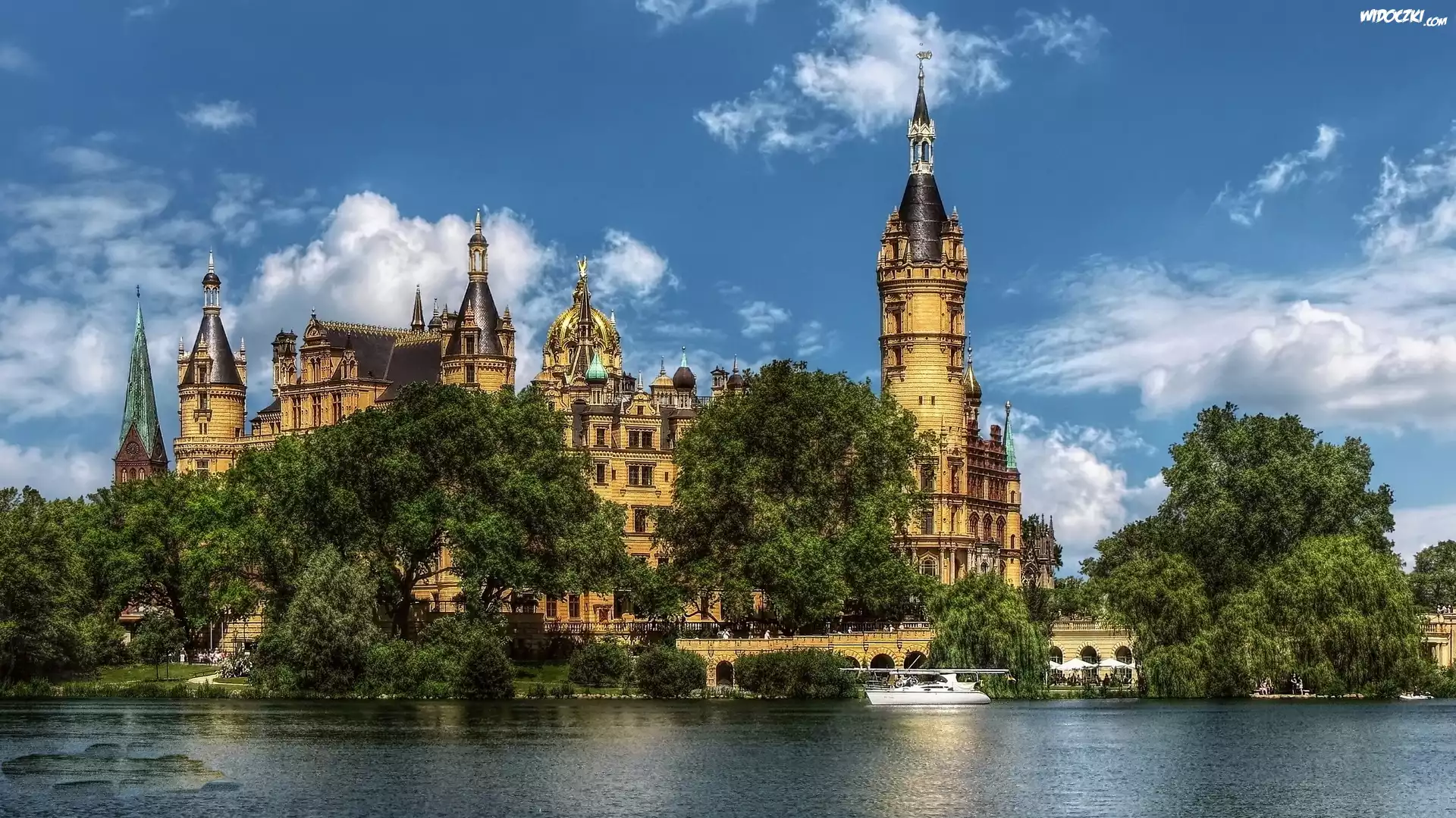 Zamek, Schwerin, Rzeka, Niemcy