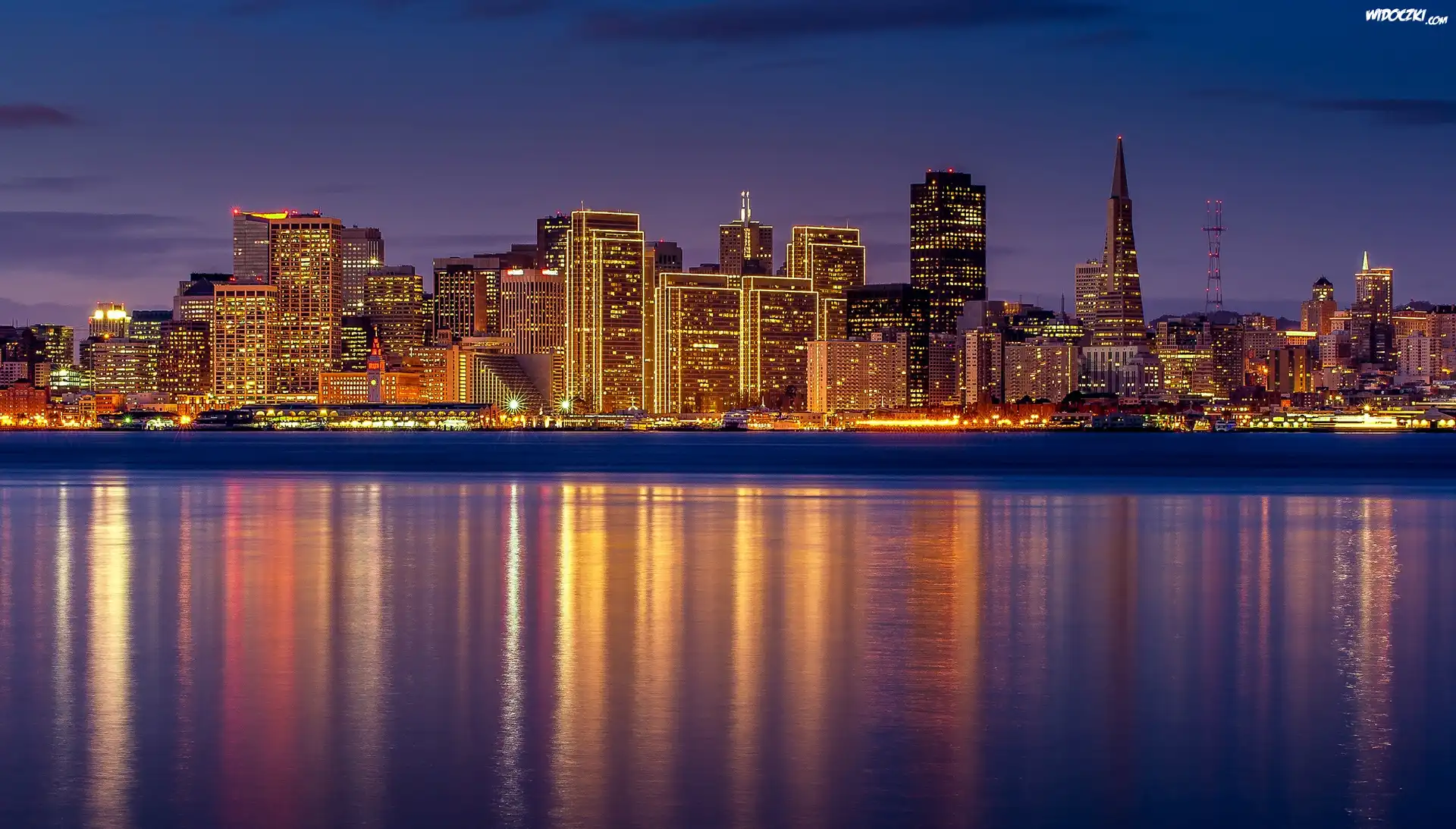 San Francisco, Miasto, Noc, Rzeka