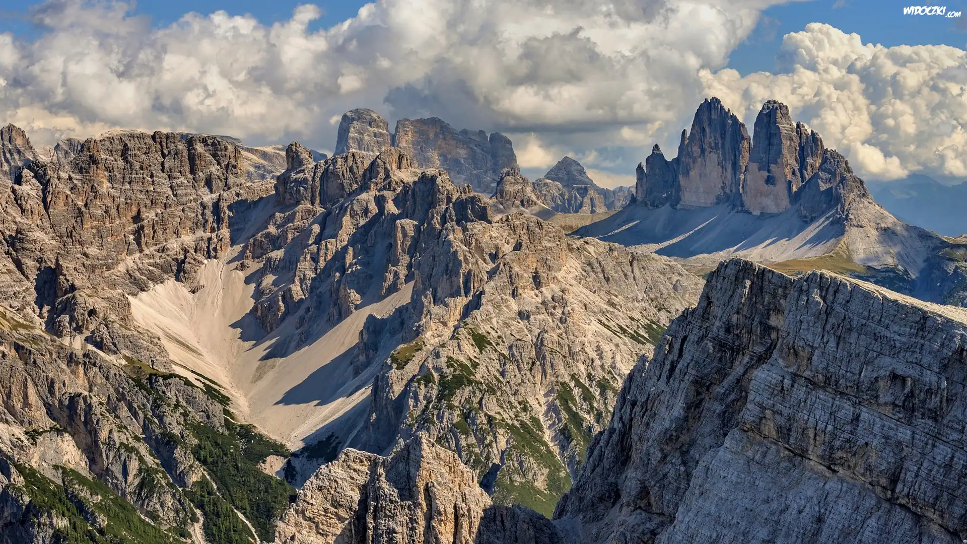 Włochy, Góry, Dolomity, Tre Cime di Lavaredo, Skały