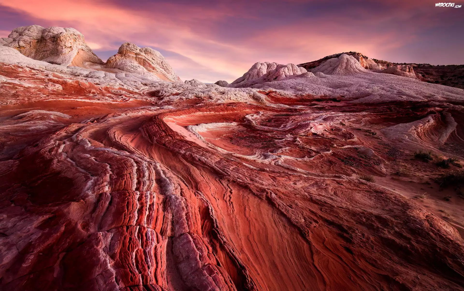 Skały, Formacje, White Pocket, Vermilion Cliffs National Monument, Pomnik narodowy, Arizona, Stany Zjednoczone
