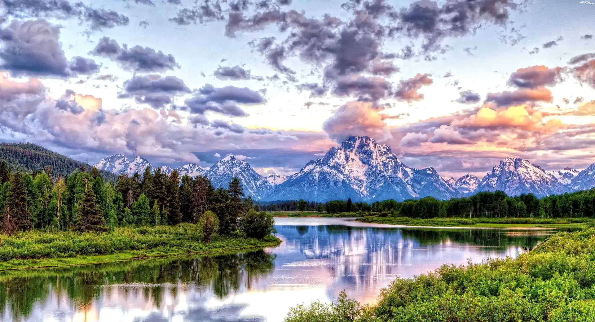 Grand Teton, Park Narodowy, Wyoming, Stany Zjednoczone, Góry