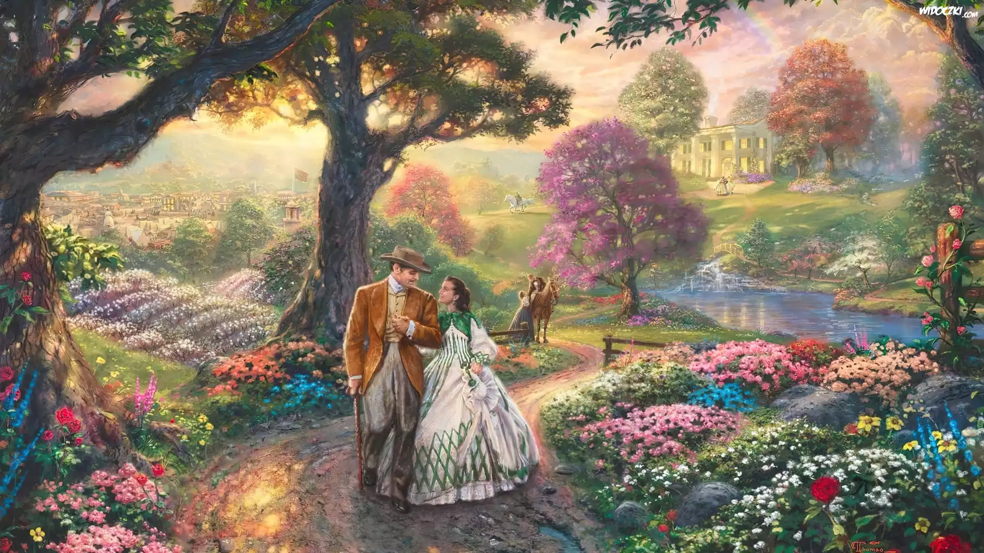 Thomas Kinkade, Ogród, Spacer