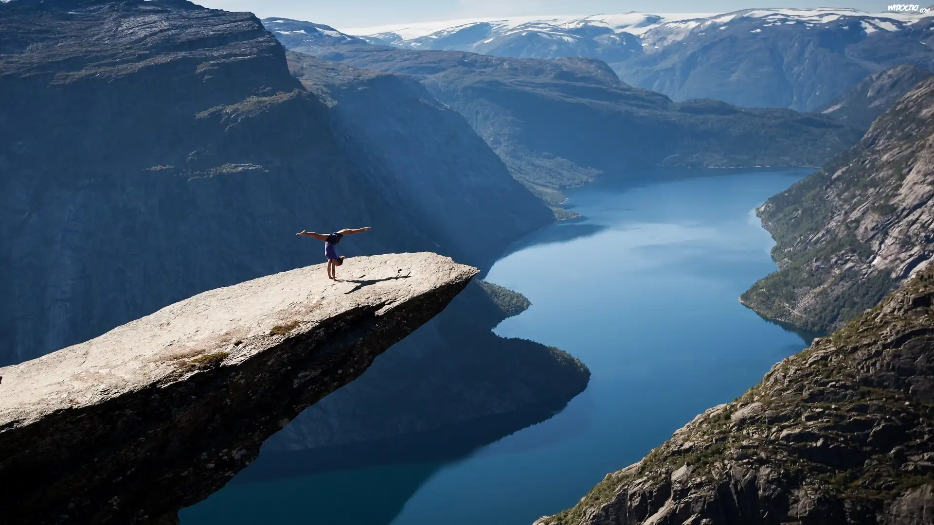 Norwegia, Trolltunga, Jęzor Trolla, Góry, Skała, Jezioro Ringedalsvatnet