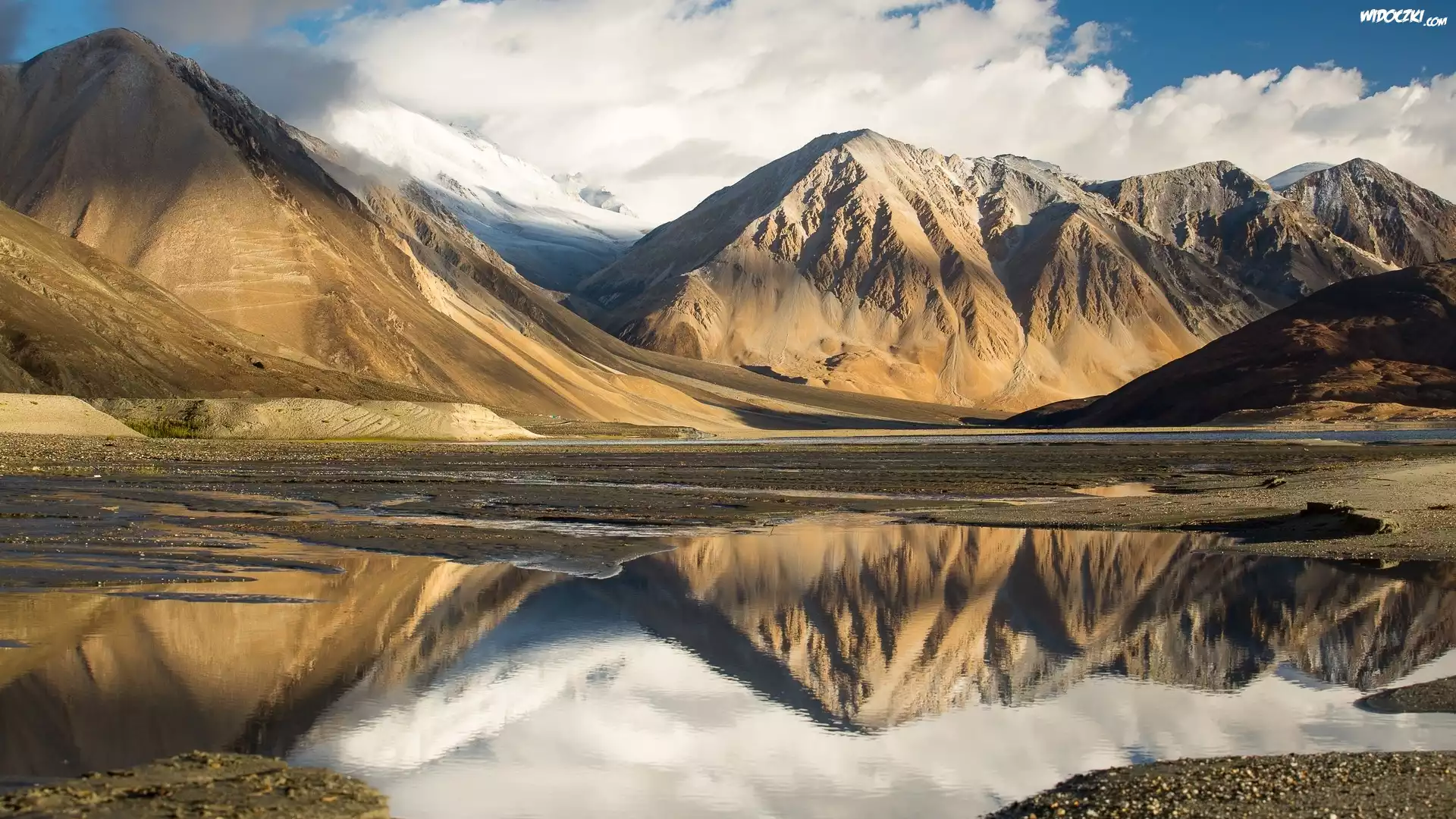 Chiny, Tybet, Jezioro Pangong Tso, Góry, Himalaje