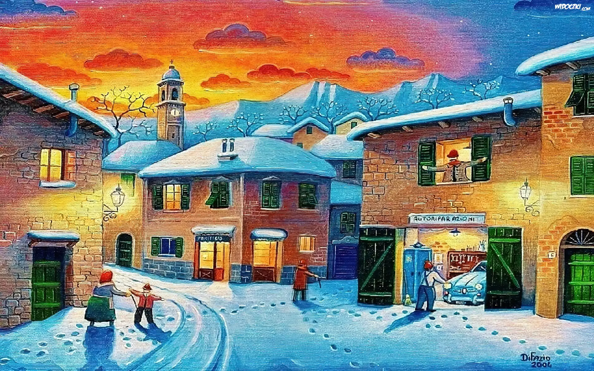 Miasteczko, Ulica, Zima