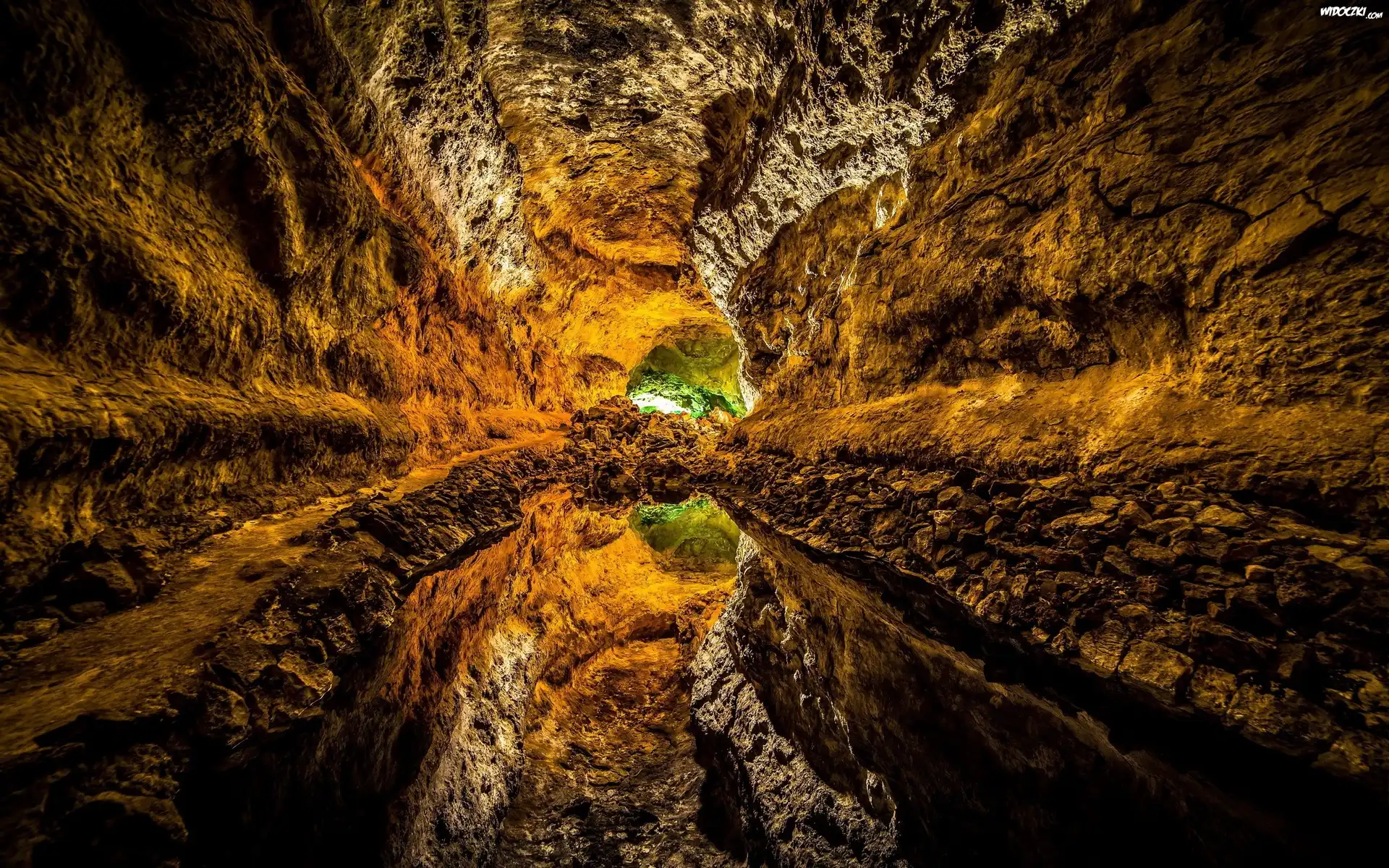 Wyspy Kanaryjskie, Wyspa Lanzarote, Jaskinia Cueva de los Verdes