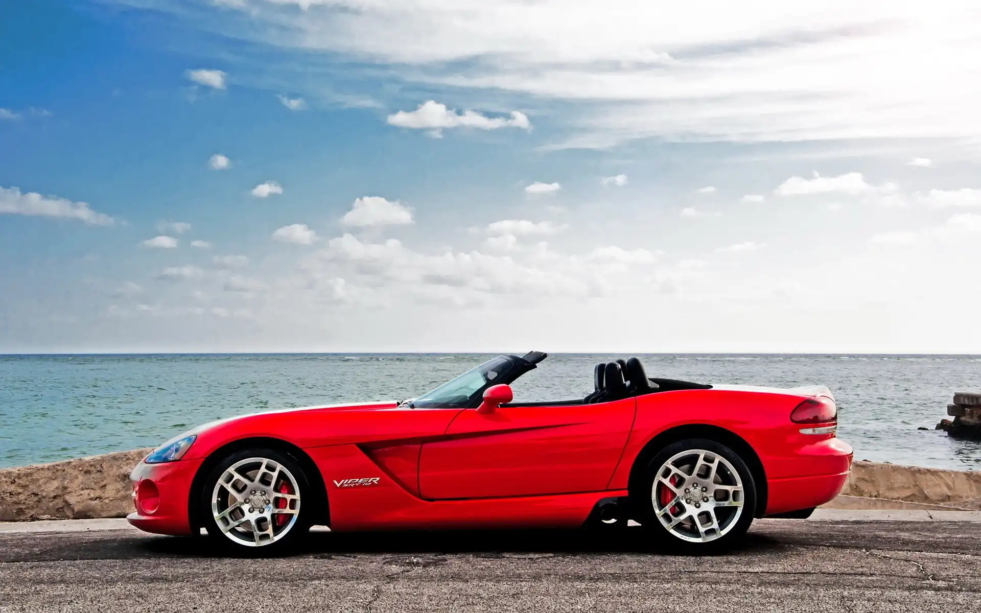 Dodge, Viper, SRT 10, Sportowy, Droga, Morze