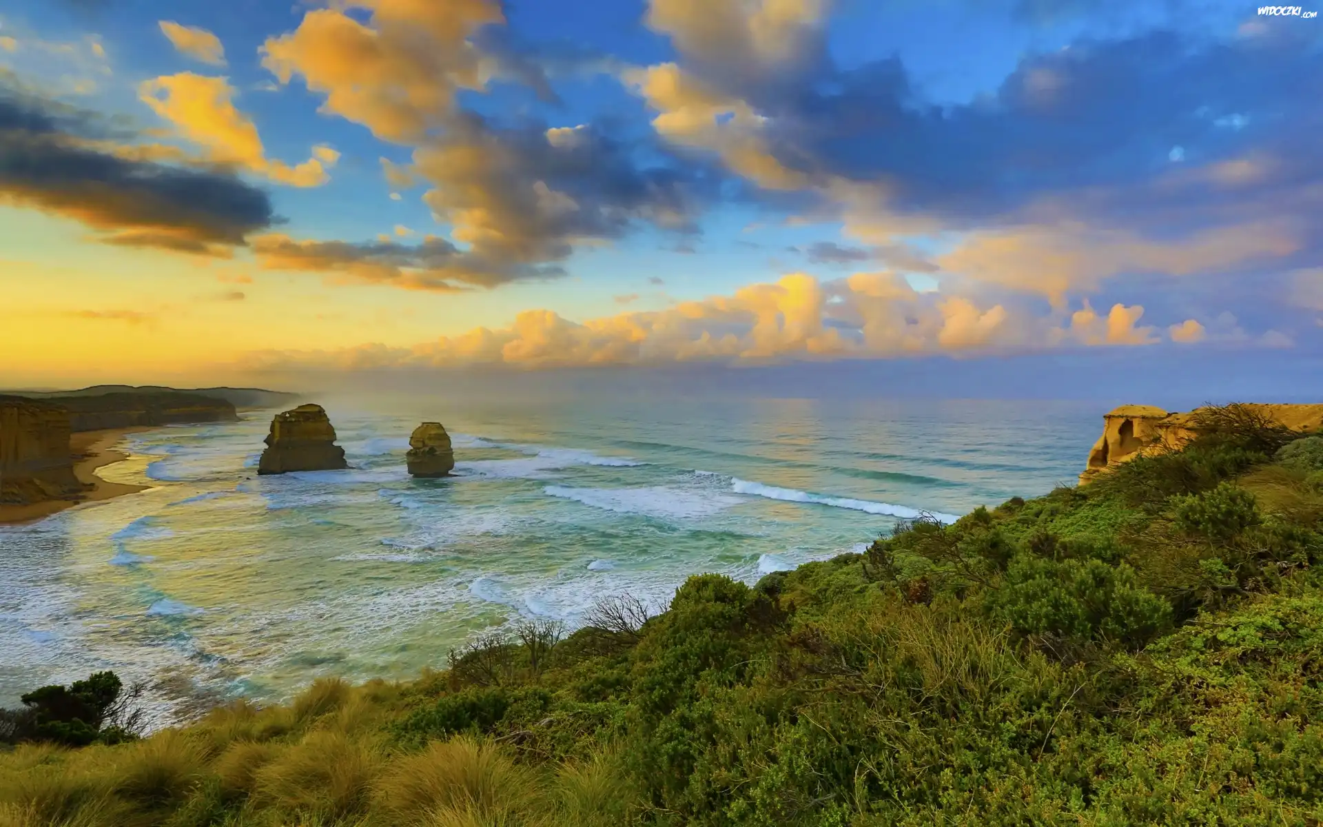 Kolumny Wapienne, Dwunastu Apostołów, Morze, Świt, Australia