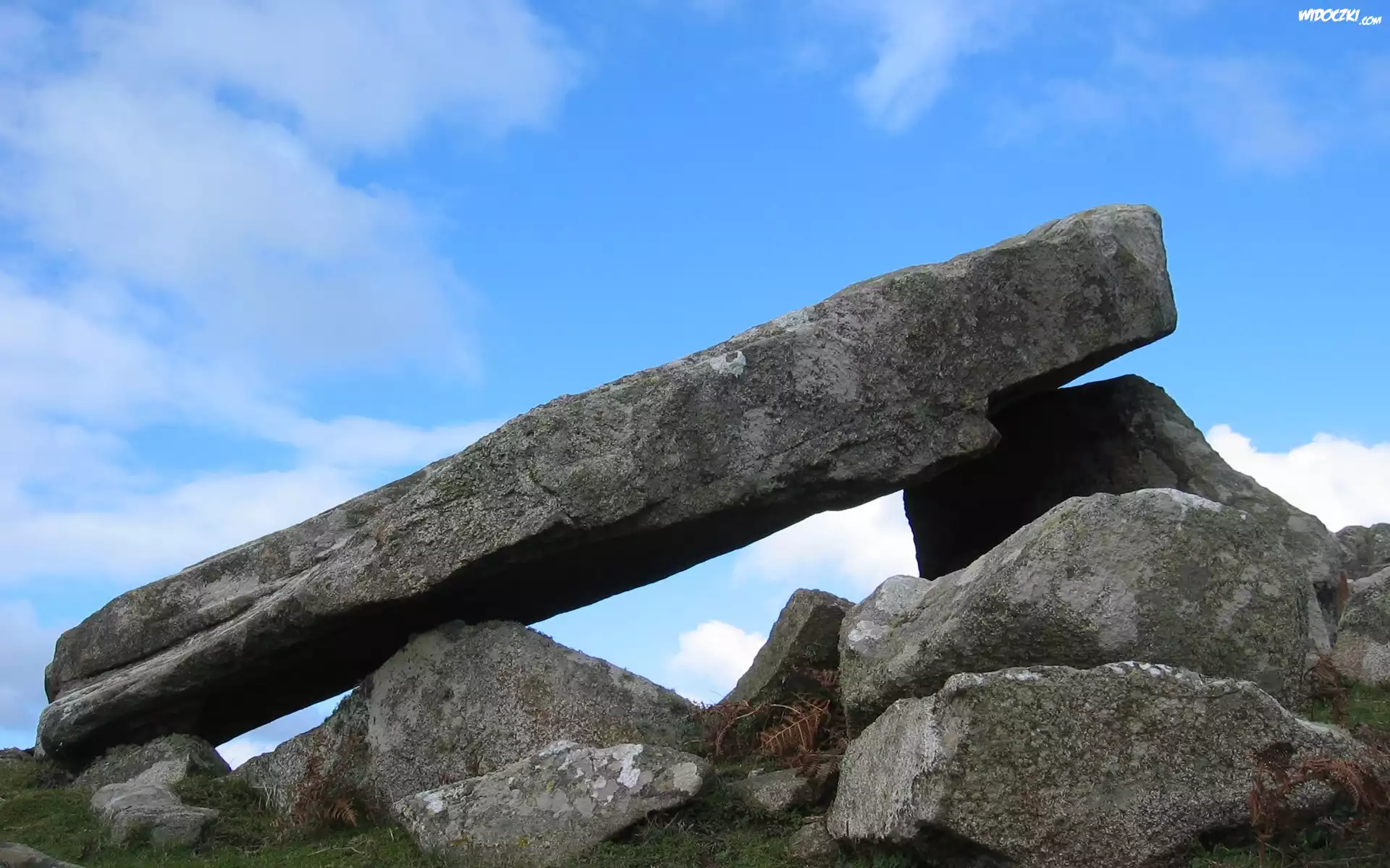 Wielka, Brytania, Walia, Ruiny, Dolmen Carreg