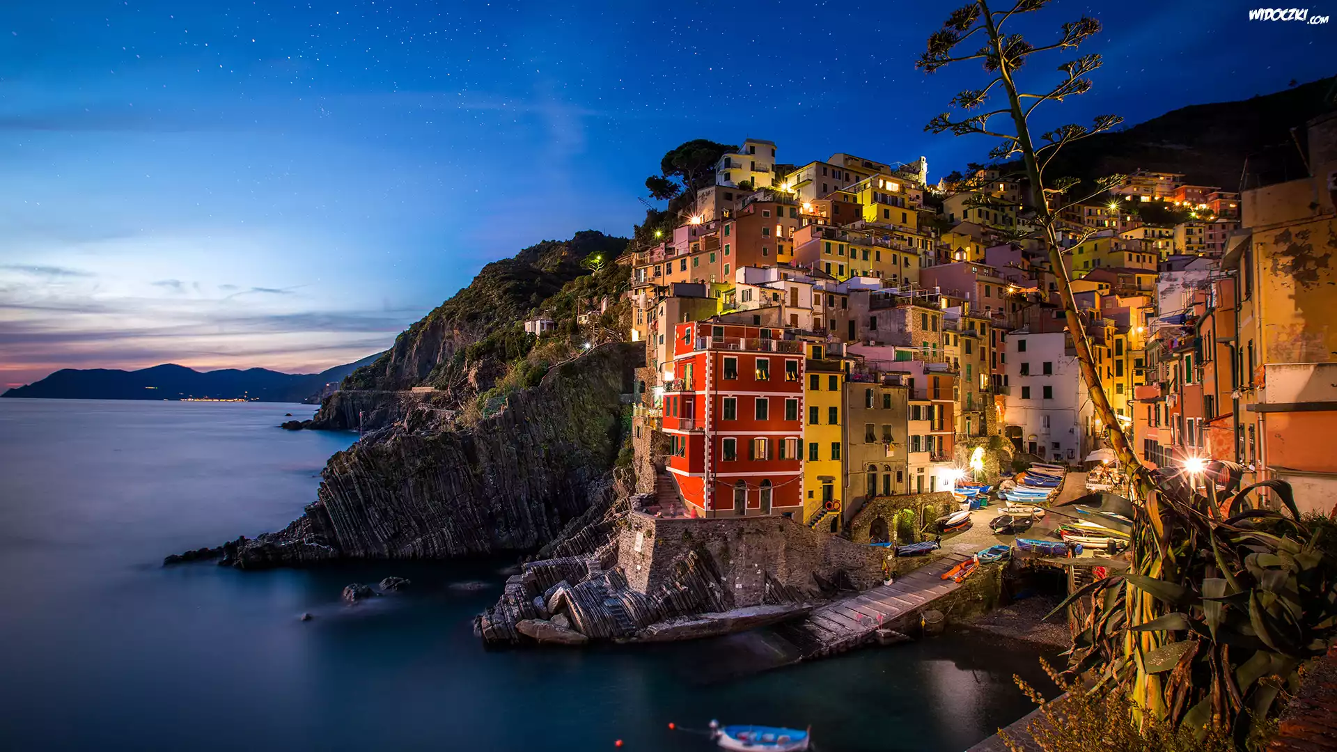 Włochy, Riomaggiore, Morze Liguryjskie, Domy