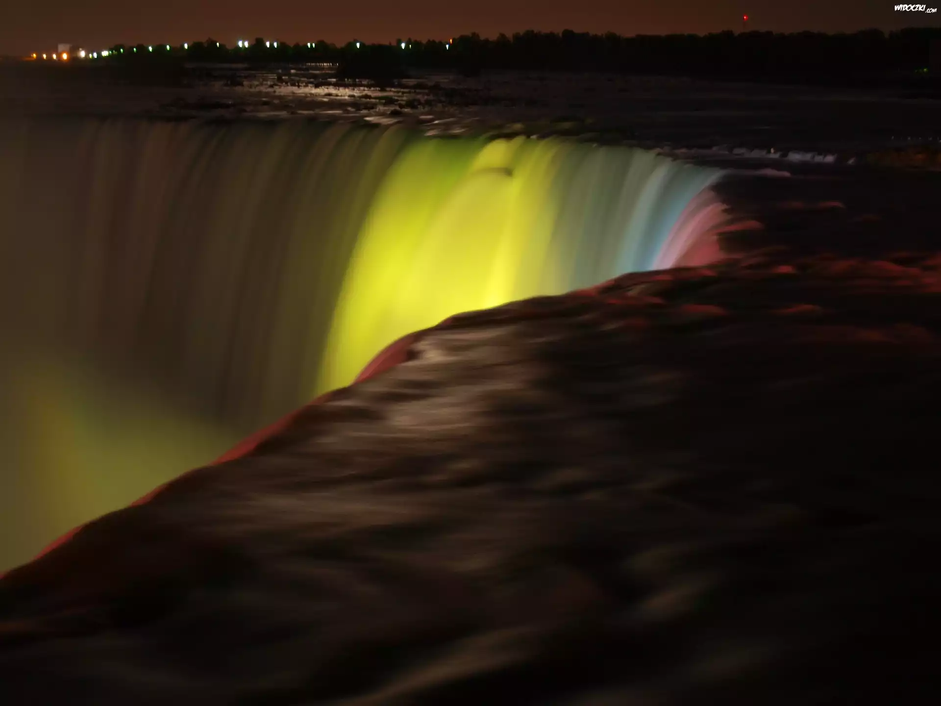 Wodospad, Niagara, Noc, Ontario, Kanada