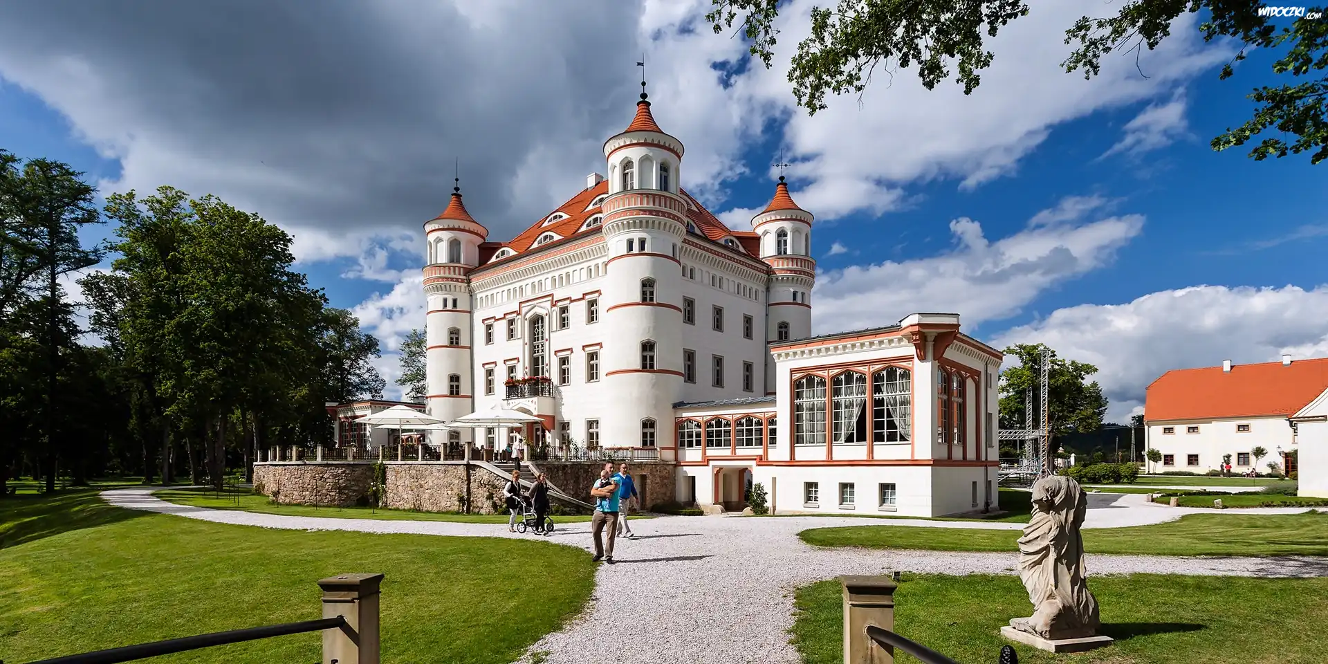 Wojanów, Zespół, Pałacowo, Folwarczny, Park, Obłoki