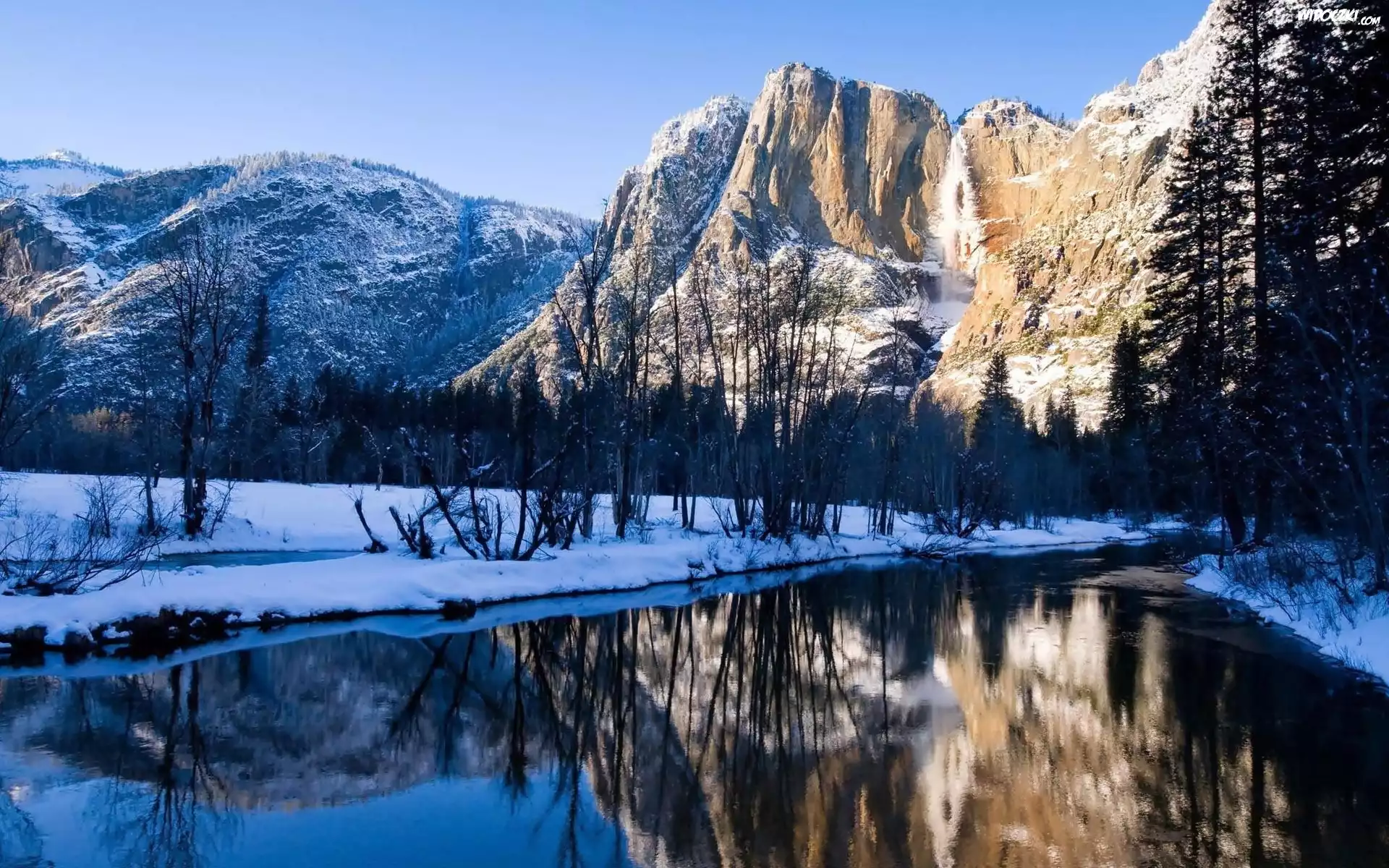 Dolina, Yosemite, National, Park, Kalifornia, USA, Zima