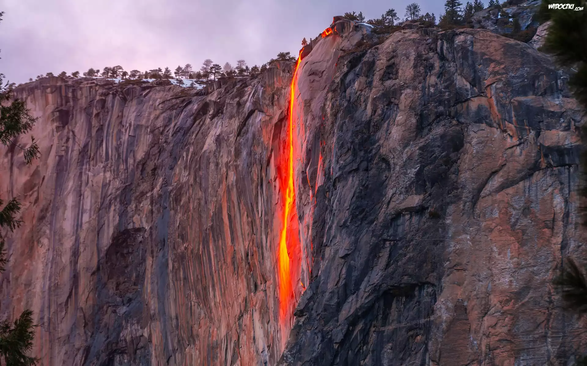 Park Narodowy Yosemite, Skały, Wodospad, Horsetail Fall, Góra, Kalifornia, Stany Zjednoczone