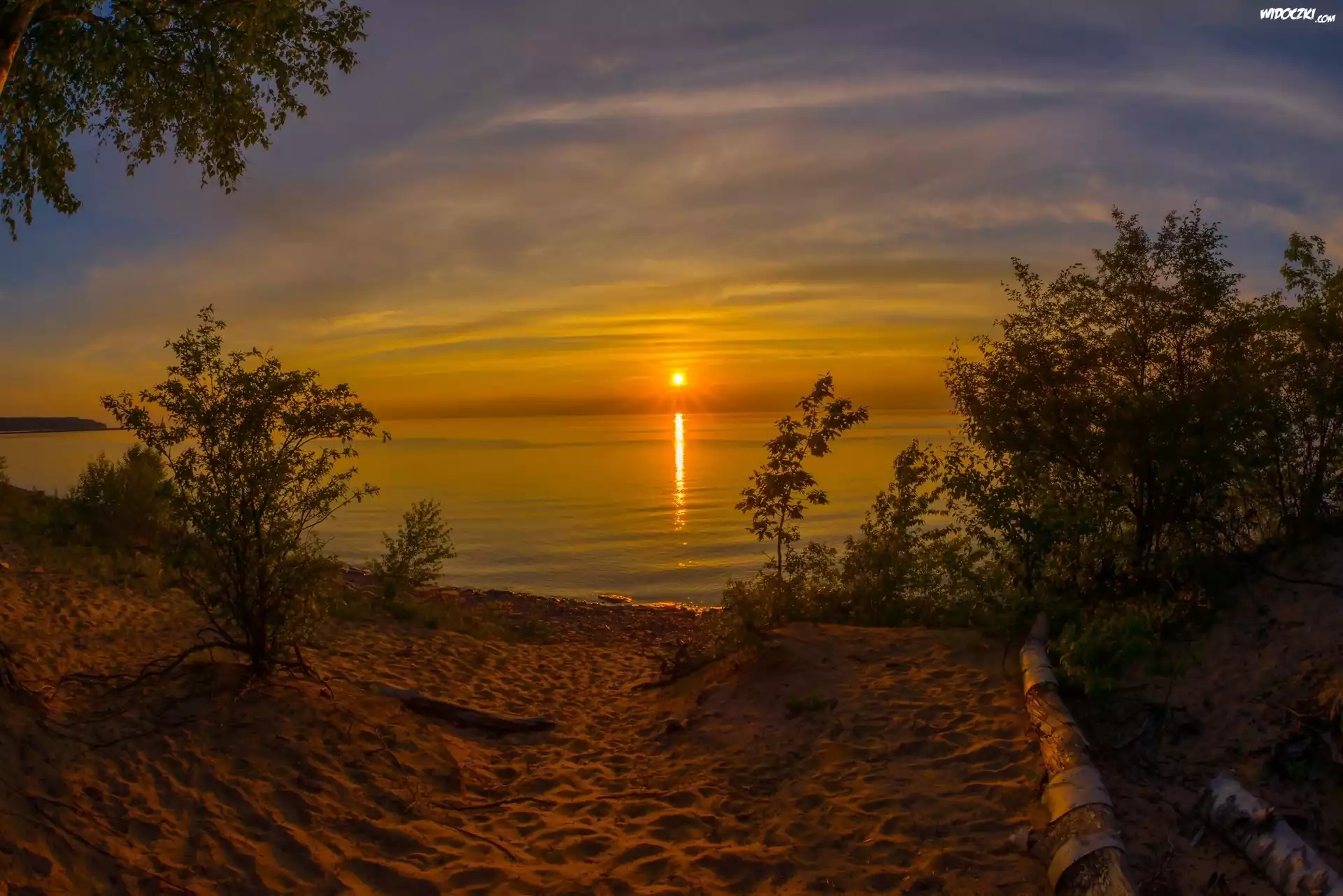 Zachód Słońca, Morze, Plaża