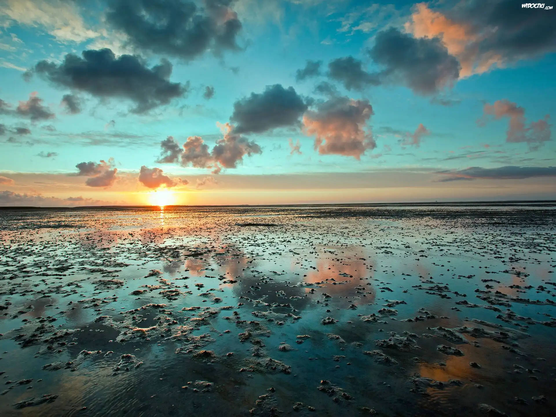 Plaża, Zachód Słońca