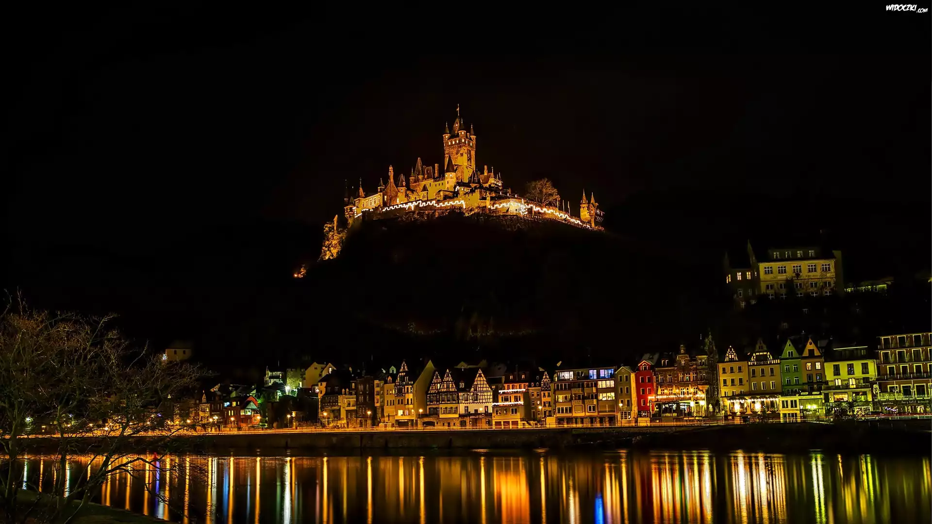 Zamek Reichsburg, Miasto Cochem, Niemcy, Rzeka Mozela