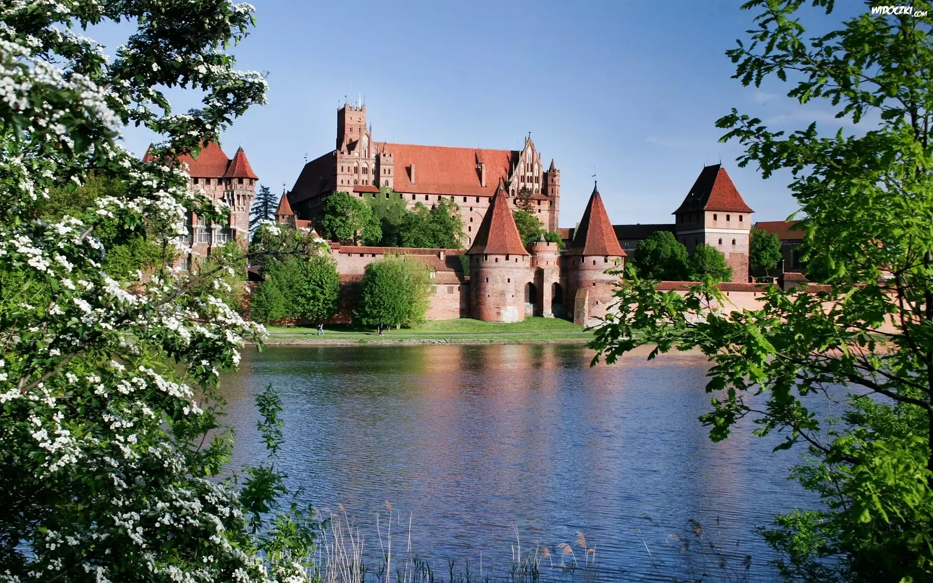 Zamek Krzyżacki, Rzeka Nogat, Malbork, Polska