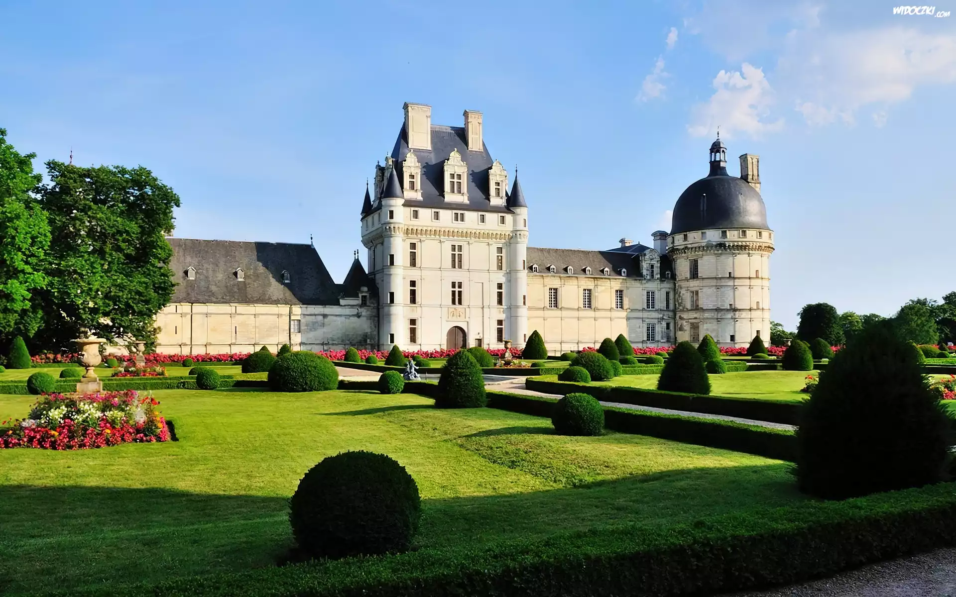 Zamek, Valencay, Ogród, Francja