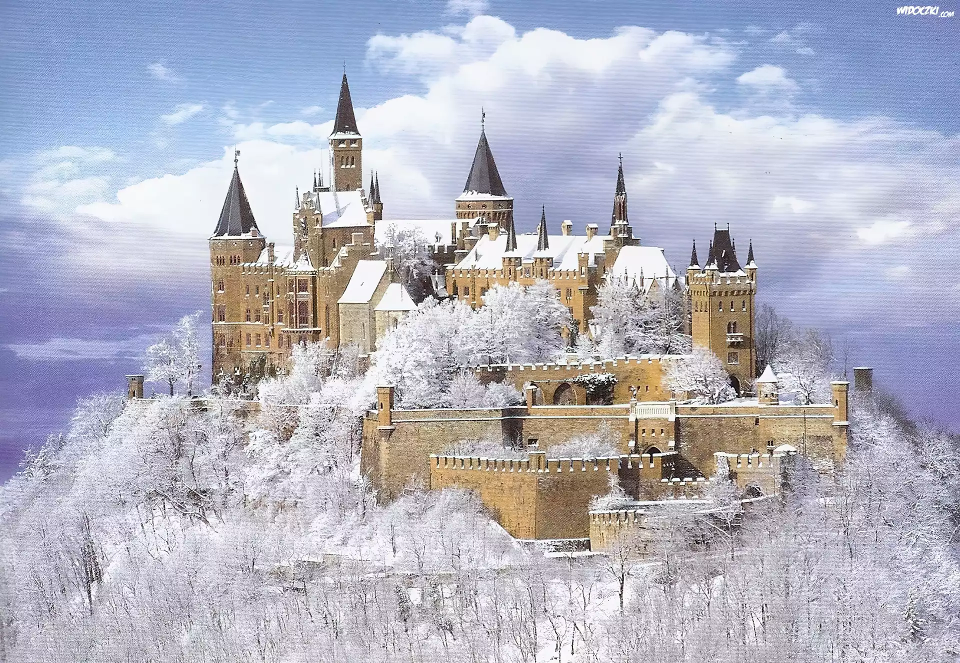 Zima, Zamek, Burg Hohenzollern, Niemcy